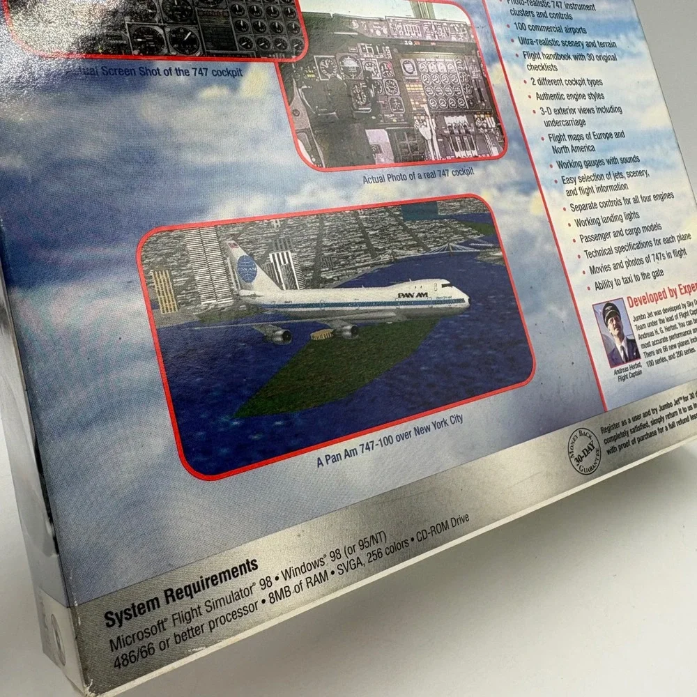 Data Becker Jumbo Jet 2.0 MS Flight Simulator 98 PC Blue Vintage Sealed